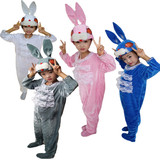 儿童动物表演服装小兔子卡通造型演出服成人万圣节舞台演出服兔子