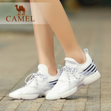 Camel/骆驼女鞋 时尚休闲 简约小圆头系带运动鞋 2016夏季新品