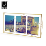 umbra创意立体组合相框欧式简约玻璃画框客厅装饰金属摆台相架