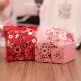 多彩喜事结婚欧式喜糖盒子创意糖果纸盒韩式婚礼镂空礼品方形礼盒
