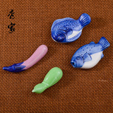 日本进口美浓烧陶瓷筷架子 可爱卡通筷架筷托奢置 日式和风餐具
