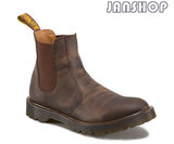 美国代购Dr.Martens 2976 棕褐色疯马皮马丁切尔西短靴机车靴男女