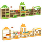组合玩具柜幼儿园分区隔离柜收纳架儿童实木整理玩具收拾柜区角柜