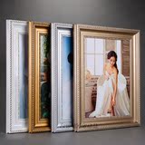 欧式实木结婚纱照影楼放大挂墙相框24 30 36寸油画框大相框定制做