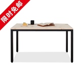 简约书桌电脑桌钢木桌子实木办公桌家用台式电脑桌写字台定制新款