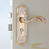 琥珀白铝合金室内木门锁卧室房门锁具执手锁单舌插芯锁卫浴锁包邮