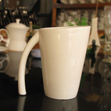 纯白陶瓷咖啡杯 个性创意杯子 骨瓷马克杯水杯 摩卡拿铁咖啡杯