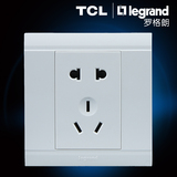 TCL罗格朗开关面板正品特价/美仑山系列86型墙壁电源插座/10A五孔