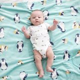 韩国代购新生儿薄毯子抱被婴儿抱被宝宝抱毯加绒包被婴童用品
