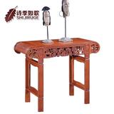 红木家具 中式仿古实木琴台 花梨木古琴古筝琴桌梳妆台书桌桌凳