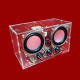 DIY透明小音箱制作套件 TDA2030A有源音箱套件电子实训音响套件