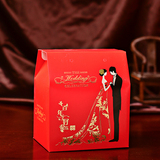 纸袋结婚喜糖盒子批发创意纸盒回礼袋结婚庆用品婚礼手提礼盒手拎