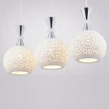 特价现代简约LED餐厅灯 三头白色陶瓷餐吊灯卧室饭厅创意吧台灯具