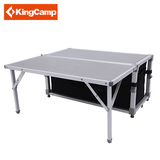 KingCamp/康尔户外多功能野营装备箱不锈钢桌子KC3922