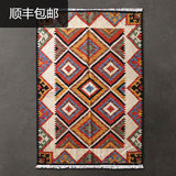 摩洛哥产/地中海风格手工编织羊毛地毯/基里姆kilim地毯