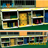 幼儿园儿童塑料储物架收纳架户外收拾柜玩具角式柜组合柜玩具柜