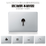 苹果笔记本mac贴膜 macbook air贴纸 Pro13创意贴膜 黑白logo贴膜