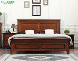 美式实木双人床 白蜡木美式经典实木床特价简美实木床1.8实木婚床