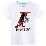 欧培尔艾弗森3号短袖T恤男街头篮球运动球衣球服男半截袖上衣纯棉