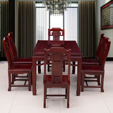 红木/明式餐台 非洲酸枝餐桌 长方桌 餐椅 实木一桌六椅餐台/家具