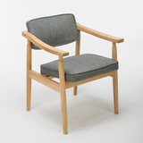 实木餐椅布艺单人休闲椅电脑椅子简约现代组装椅子咖啡厅椅子家用