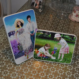 7寸水晶相框 结婚照冲印儿童冰雕摆台 照片相片放大 照片墙相框