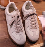 韩国东大门代购男鞋进口正品皮革拼接简约韩版系带低帮鞋