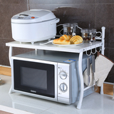 单层铁艺微波炉架厨房用品置物架1层烤箱架白色电饭煲电器收纳架