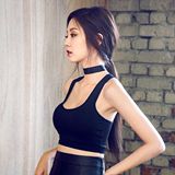 韩国代购2015秋冬季新款女装韩版性感短款裹胸背心运动吊带潮2005