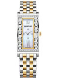美国代购 Swarovski /Yellow 可爱水晶方形金色色调手表
