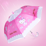 儿童雨伞女防紫外线超轻晴雨遮阳创意公主宝宝自动长柄防晒太阳伞