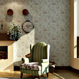 时光剪影 墙纸 温馨浪漫绿叶红花田园小碎花 客厅卧室玄关背景壁