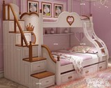 双层床子母床多功能组合床高低床宜家儿童上下床梯柜床实木定制