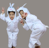 万圣节儿童表演服装小白兔动物衣服游戏扮演小兔子卡通动物演出服
