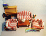 1：12娃娃屋家具 DOLLHOUSE 迷你沙发 椅子 娃娃车婴儿床生活场景