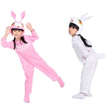 小白兔动物演出服装 幼儿粉兔舞蹈表演服装 儿童小兔子卡通造型服
