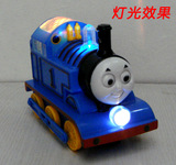 包邮大号托马斯火车头儿童男孩玩具蓝色电动灯光音乐托马斯小火车