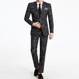 现货韩国代购男装韩版高端精致商务绅士休闲修身男士西装西服套装
