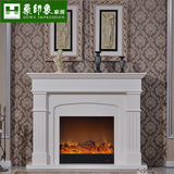 豪印象 1.2/1.5米壁炉美式欧式实木白色装饰 电视柜仿真火电壁炉