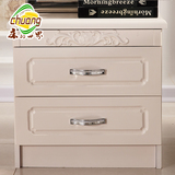 简易欧式烤漆床头柜简约现代象牙白色 韩式美式田园床边储物柜子