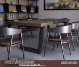 特价铁鲁班纯实木美式复古办公桌茶桌工作台长桌餐桌铁艺书桌简约