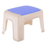 好尔（Hore）塑料凳子 小方凳子  矮凳 中号蓝色 1个装