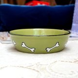 高档宠物陶瓷碗 欧美田园风小型犬狗碗食盆 猫狗用品绿色环保餐盘