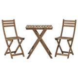 IKEA宜家代购 阿霍蒙 桌子和2椅子 咖啡厅阳台院子公园户外餐桌椅