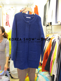 韩国代购东大门秋冬女装 进口拉链拼接篇幅 针织毛衣加厚开衫