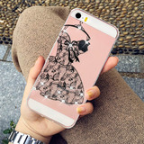 苹果5s手机壳镶钻iphone5se硅胶软壳女新款i5se浮雕蕾丝欧美风潮