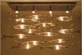 欧式美式中式飞鱼吊灯LED酒店餐厅大堂工程创意个性鱼群鱼形吊灯