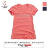 美国代购Calvin KleinCK女士胸前英文全称圆领修身短袖T恤纯棉夏