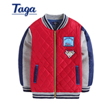 TAGA童装 2015冬季男童加厚外套夹克 中大童儿童冬装上衣开衫