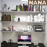 NANA304不锈钢创意墙壁置物架搁板 层架书架壁挂铁艺支架托架